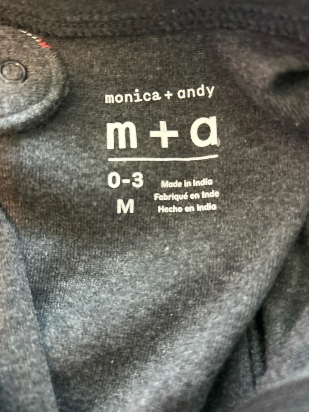 M+A by Monica + Andy Organic Baby Fold Over Feet Pajama Rockets 0-3 Months